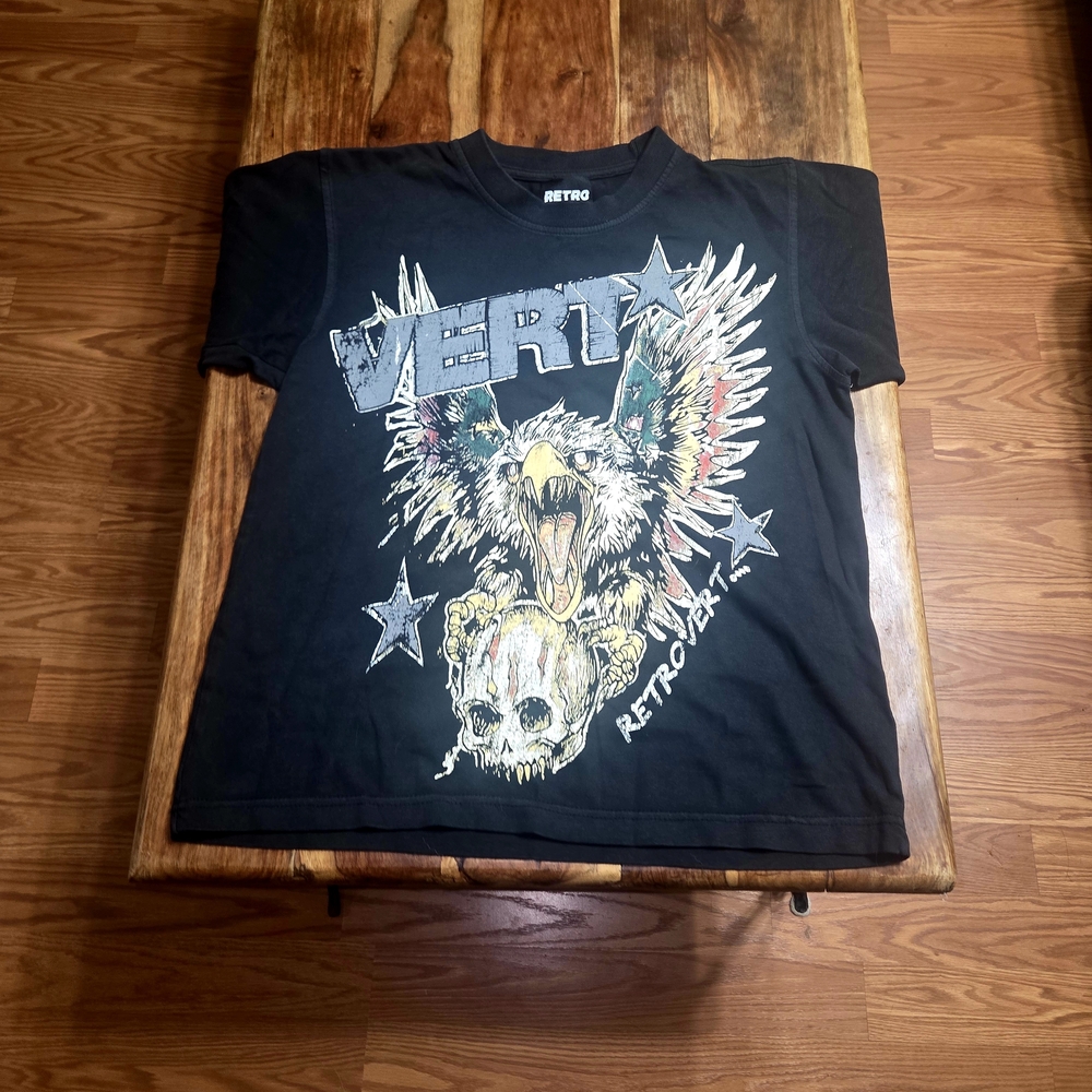 RetroVert Men's Black Graphic Tee